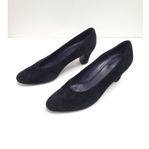 Vaneli black Suede Leather Pumps Classic Heels Womens Sz 9.5M